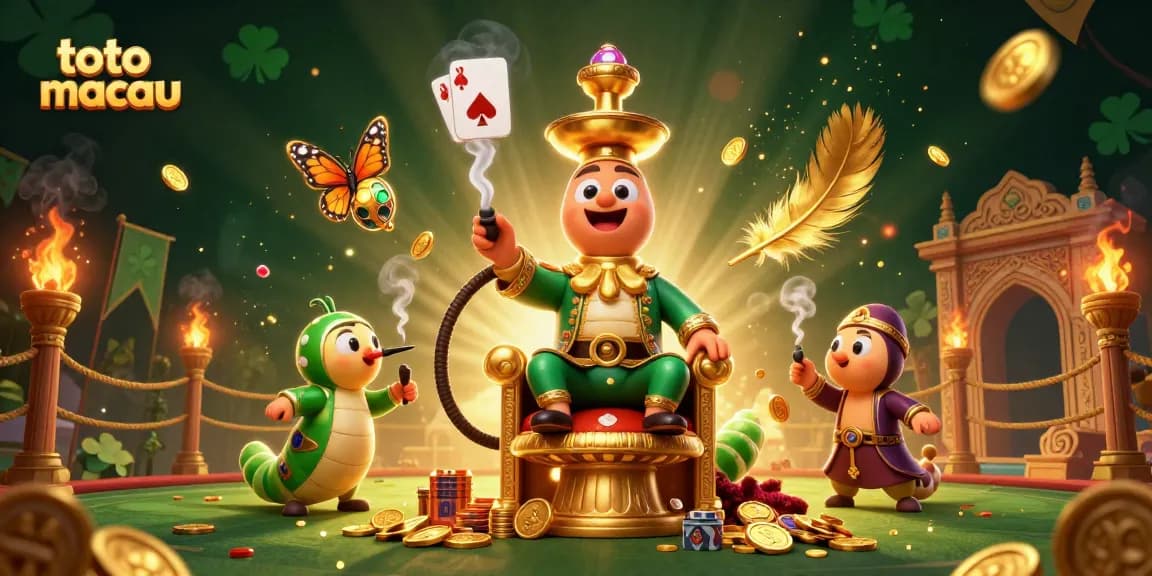 Menangkan pengalaman toto macau yang menarik dengan ilustrasi 3D penuh warna dan elemen permainan.