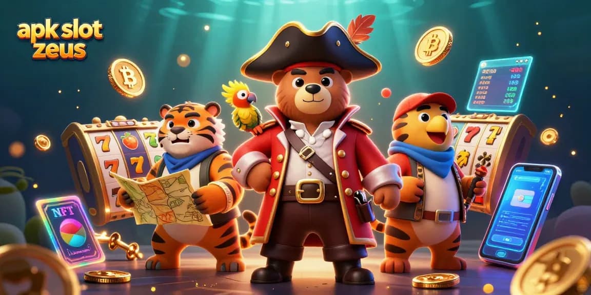 Apk slot zeus menampilkan permainan slot dengan karakter menarik dan simbol keberuntungan.