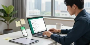 Using WhatsApp網頁版 for effective communication in a modern workspace