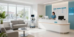 Hair transplant Istanbul cost: Compassionate healthcare provider in a modern clinic.