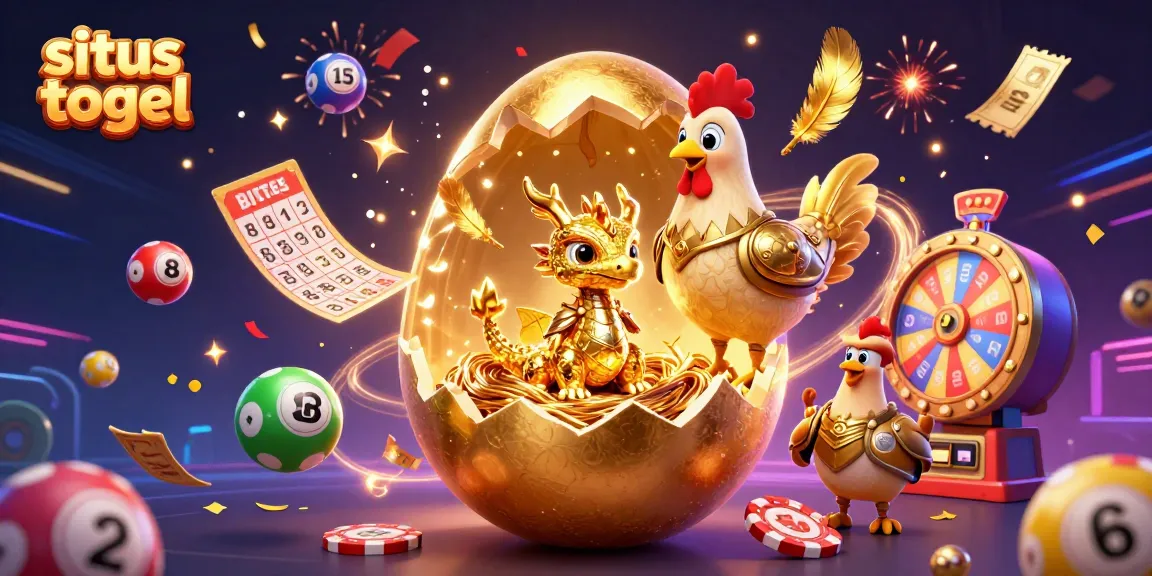 Experience the excitement of situs togel with a golden dragon and vibrant lottery elements.
