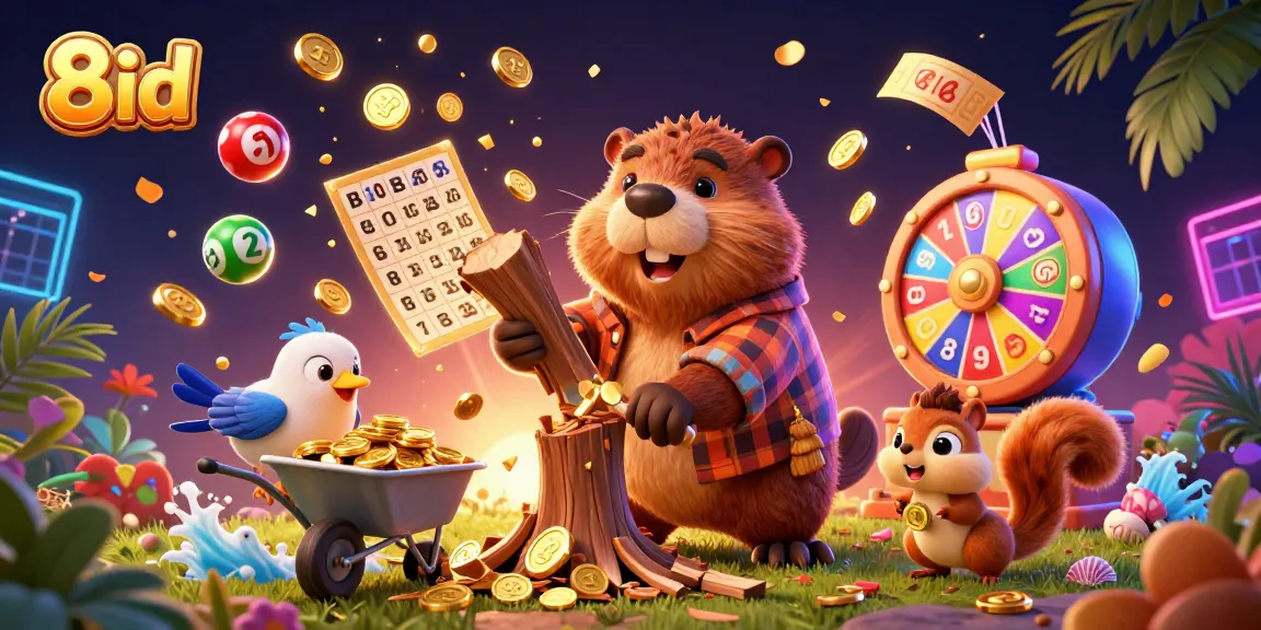 Experience thrilling fun playing games at 8id with coins raining down from above.