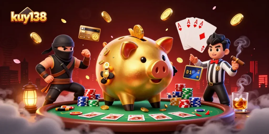 Memenangkan besar di kuy138 dengan ilustrasi 3D karakter kasino yang hidup dalam aksi seru!